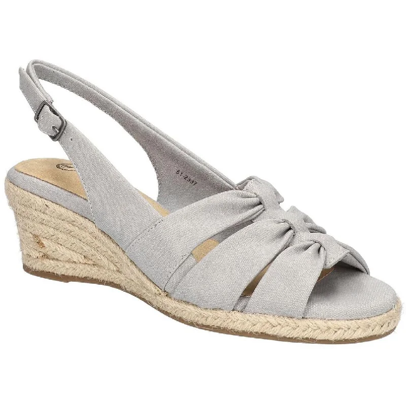 Sandals with playful tassel straps-Bella Vita Womens Cheerful Faux Leather Espadrille Wedge Sandals