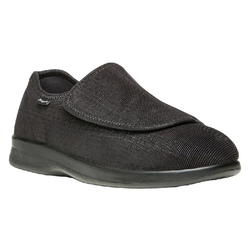 slippers with cozy gripPropet Cush N Foot Black Corduroy Slipper (Men's)