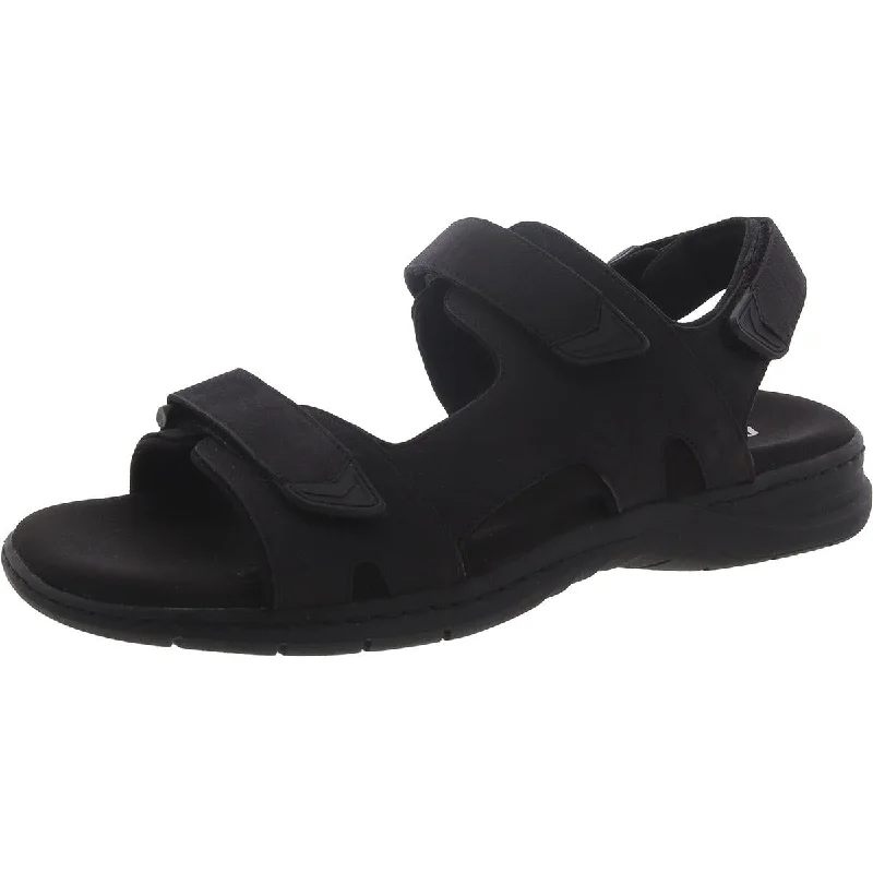 Sandals with durable leather-Dr. Scholl's Shoes Mens Granger Faux Suede Slingback Slide Sandals