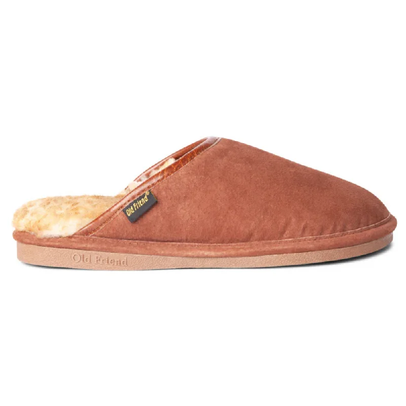 slippers for cozy gripOld Friend Scuff Chestnut Slipper (Men's)