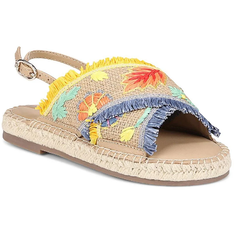 Sandals with playful bead details-Sam Edelman Girls Kayden Little Kid Embroidered Slingback Sandals