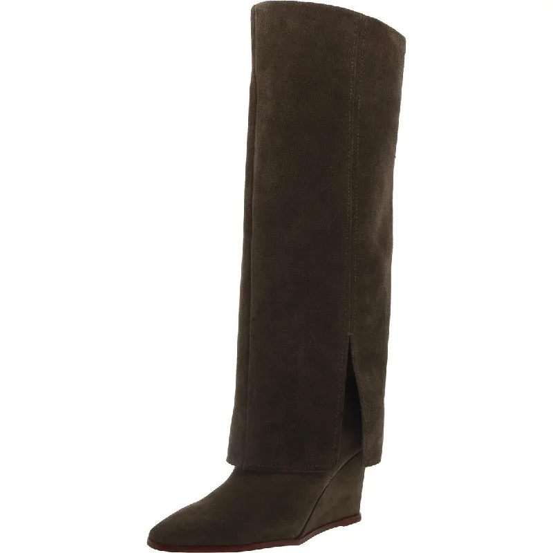 Tibani Womens Padded Insole Heels Knee-High Boots