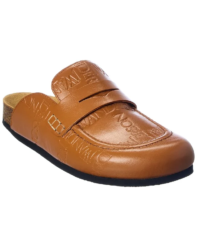 slippers with glowing footingJW Anderson Logo Leather Mule