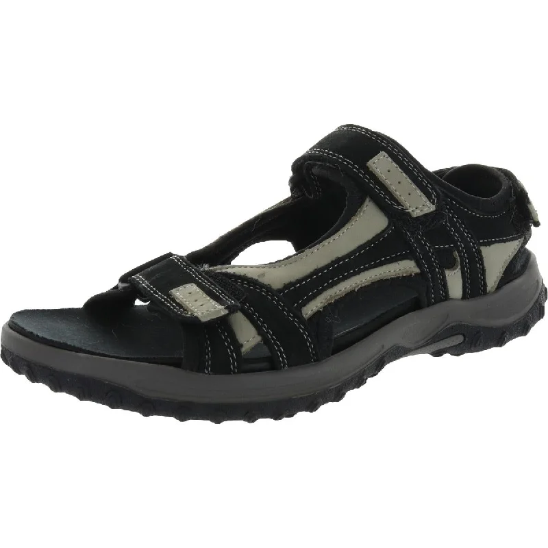 Sandals with stylish block heels-Drew Mens Warren Leather Mesh Fisherman Sandals