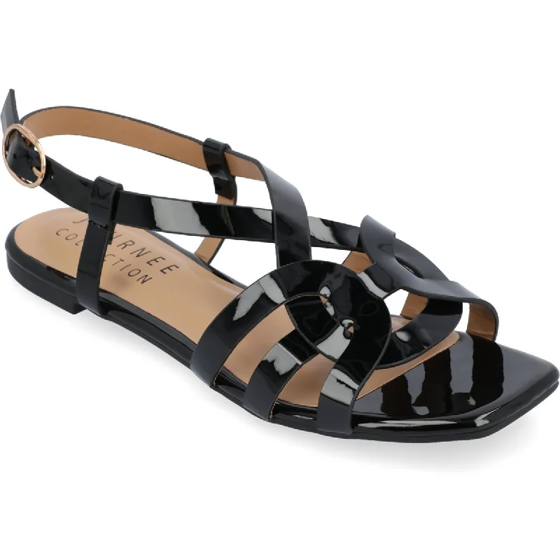 Sandals for sunny afternoons-Journee Collection Womens ALORRA Cushioned Footbed Open Toe Flatform Sandals