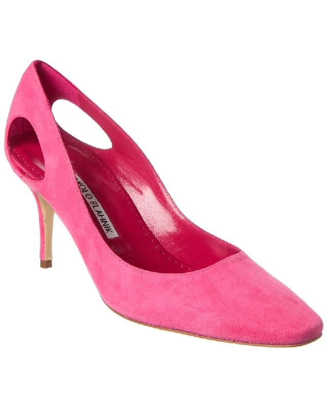 Manolo Blahnik Toplaca 70 Suede Pump