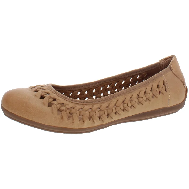 Flats for music festival-Comfortiva Womens Marilu Leather Ballet Flats