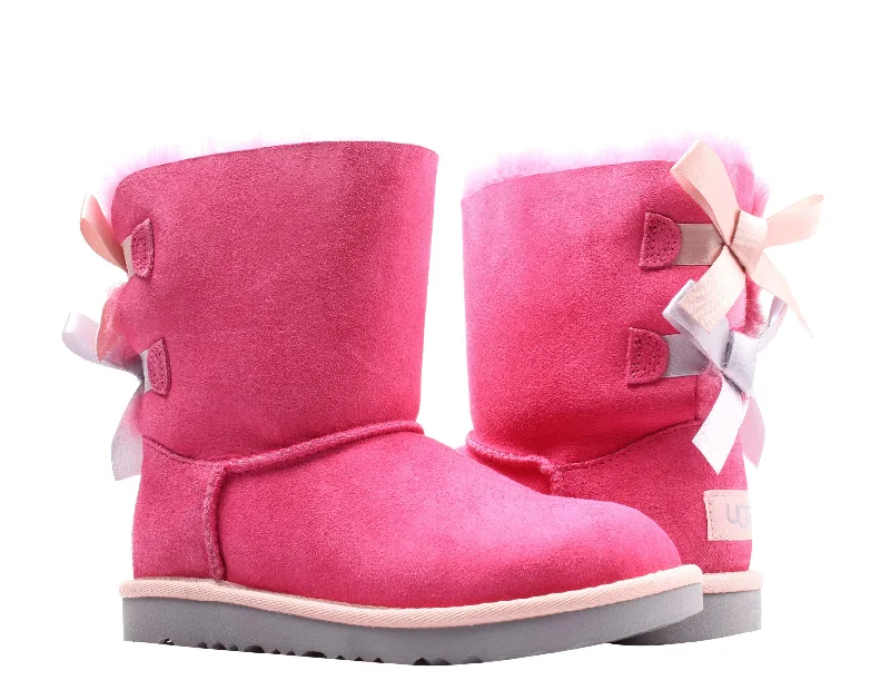 UGG Australia Bailey Bow II Pink/Icelandic Blue Big Kids Boots 1017394K-PAIB