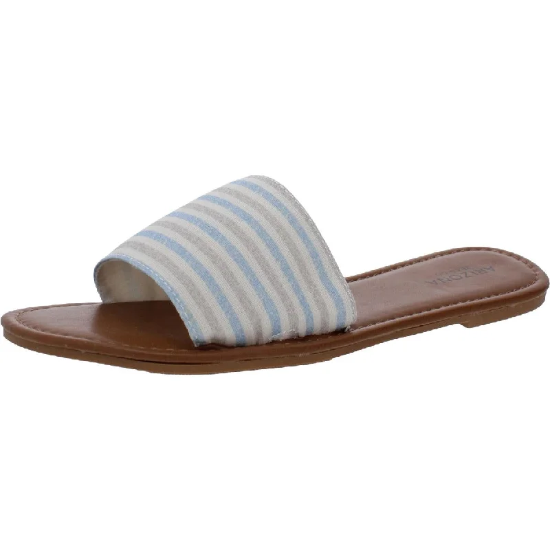 Sandals for summer getaways-Arizona Jeans Co.  Womens Genre Slip On Flat Sandals