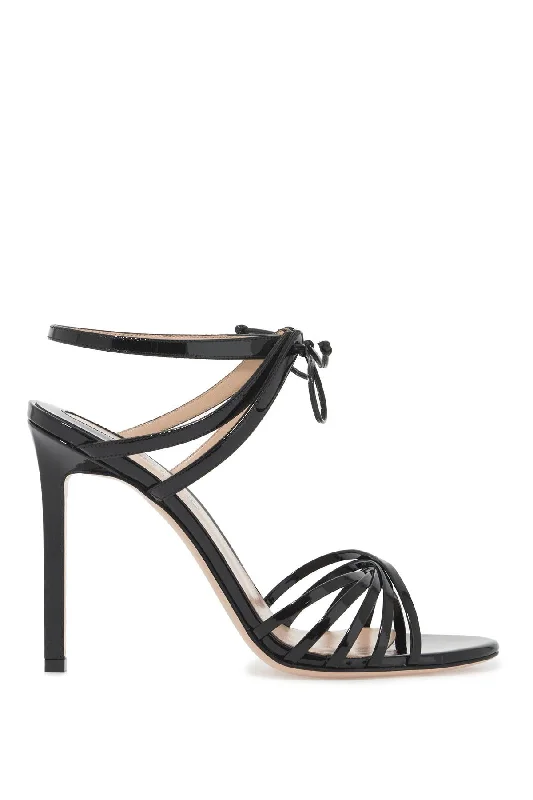 Sandals for summer comfort-TOM FORD Glossy Patent Leather Criss-Cross Sandals