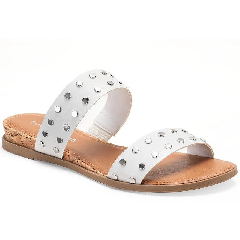 Flats with brogue feel-Sun + Stone Womens Easten  Comfort Insole Flats Wedge Sandals