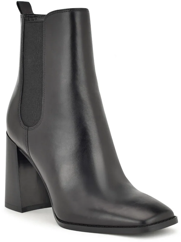 Tobin Womens Leather Stretch Chelsea Boots