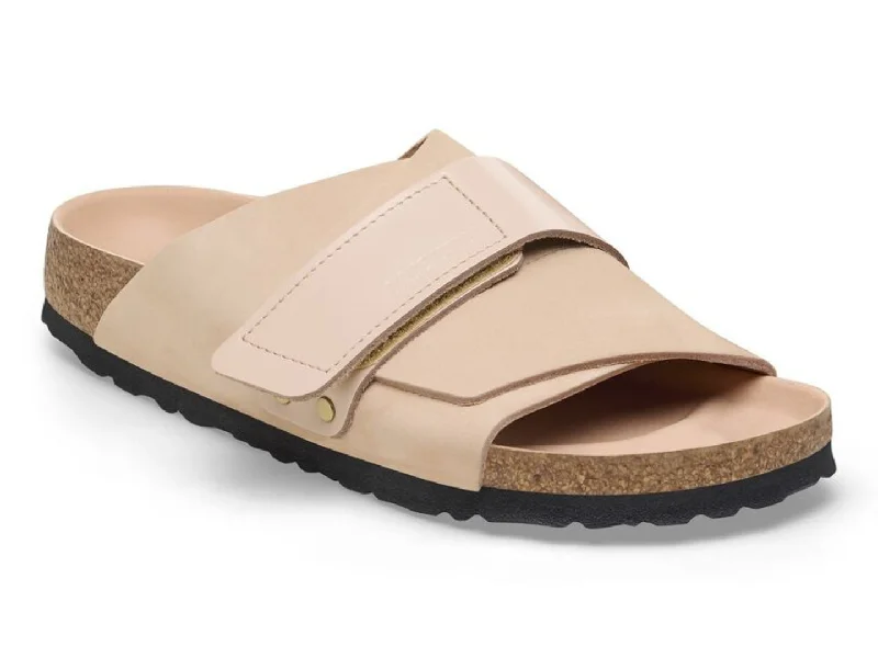 Sandals with trendy woven straps-Birkenstock: Kyoto in High Shine New Beige