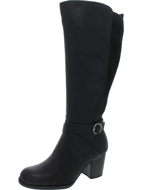 Triya Womens Faux Leather Tall Knee-High Boots