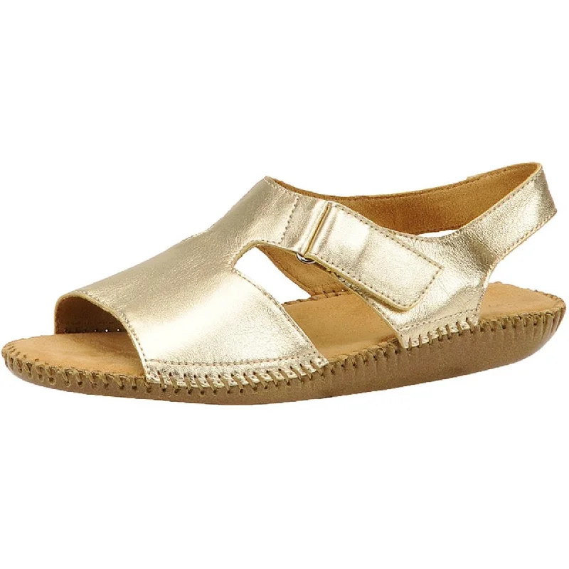 Sandals for poolside comfort-Auditions Womens Sprite Metallic Leather Slingback Sandals