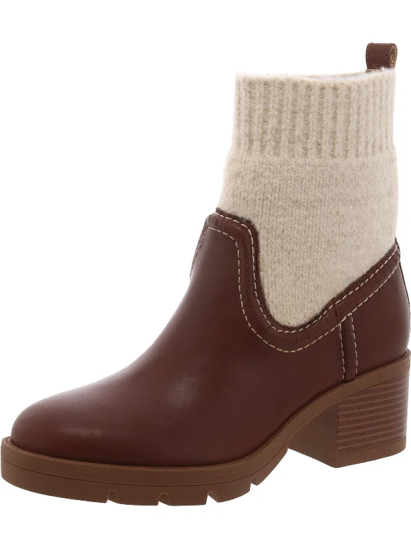 Do ankle boots suit tall people-ariat cowboy boots-POPIT Womens Leather Round toe Ankle Boots