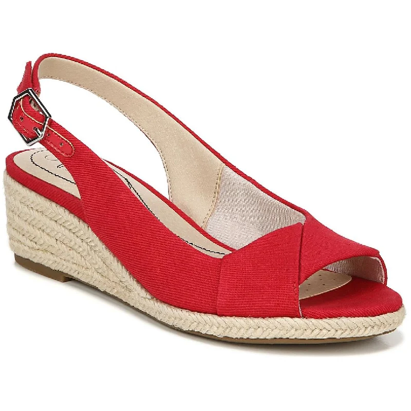 Sandals with sleek minimalist design-LifeStride Womens Socialite Canvas Slingback Sandals