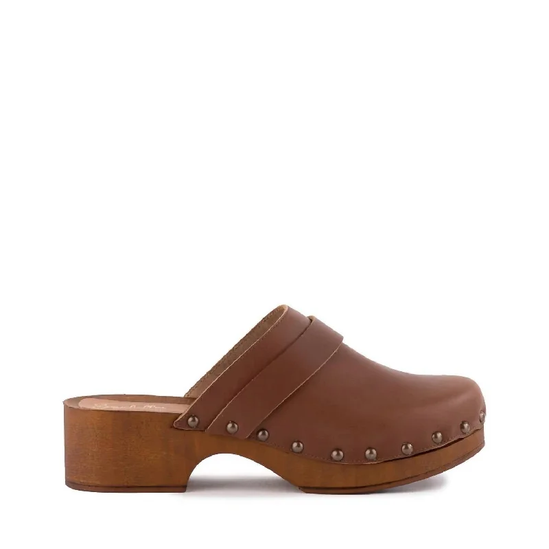 slippers with tough solesLoud & Clear Clog In Cognac