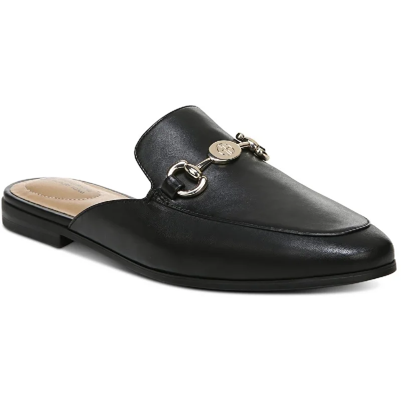 Flats with open toe-Giani Bernini Womens Soleena Leather Slip-On Mules