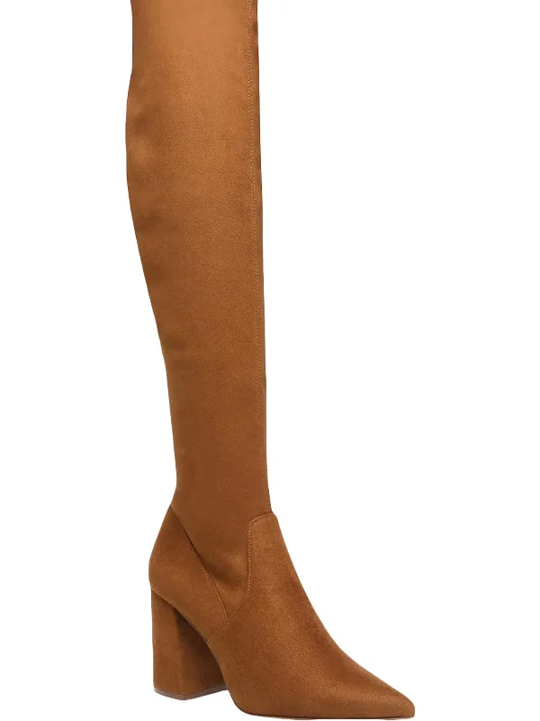 Jacoby Womens Faux Suede Block Heel Knee-High Boots