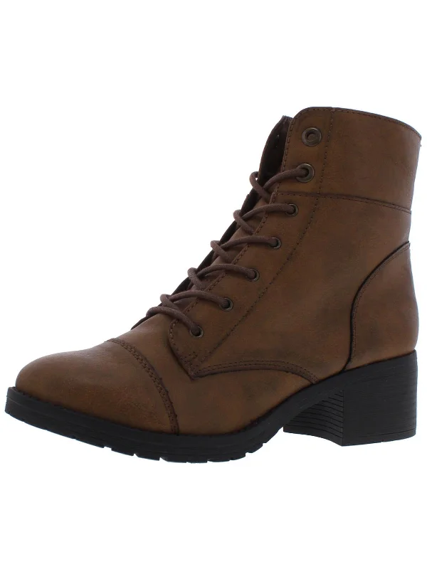 Best ankle boots for urban vibes-boots with high fit-Klondike Womens Faux Leather Lace-Up Ankle Boots