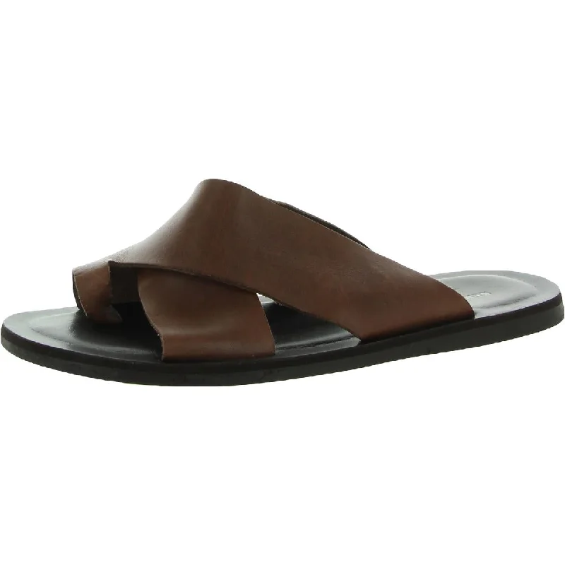 Sandals for chilled weekends-Kenneth Cole New York Mens Ideal Leather Slip On Slide Sandals