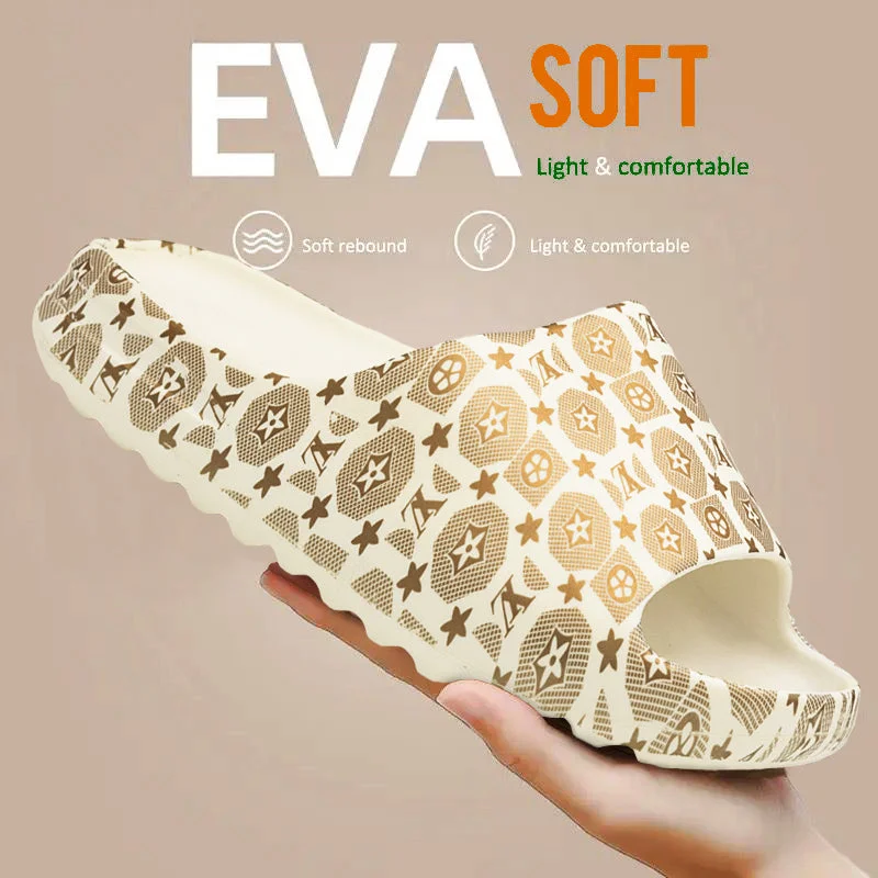 slippers with energy-absorbing solesFlower print slipper