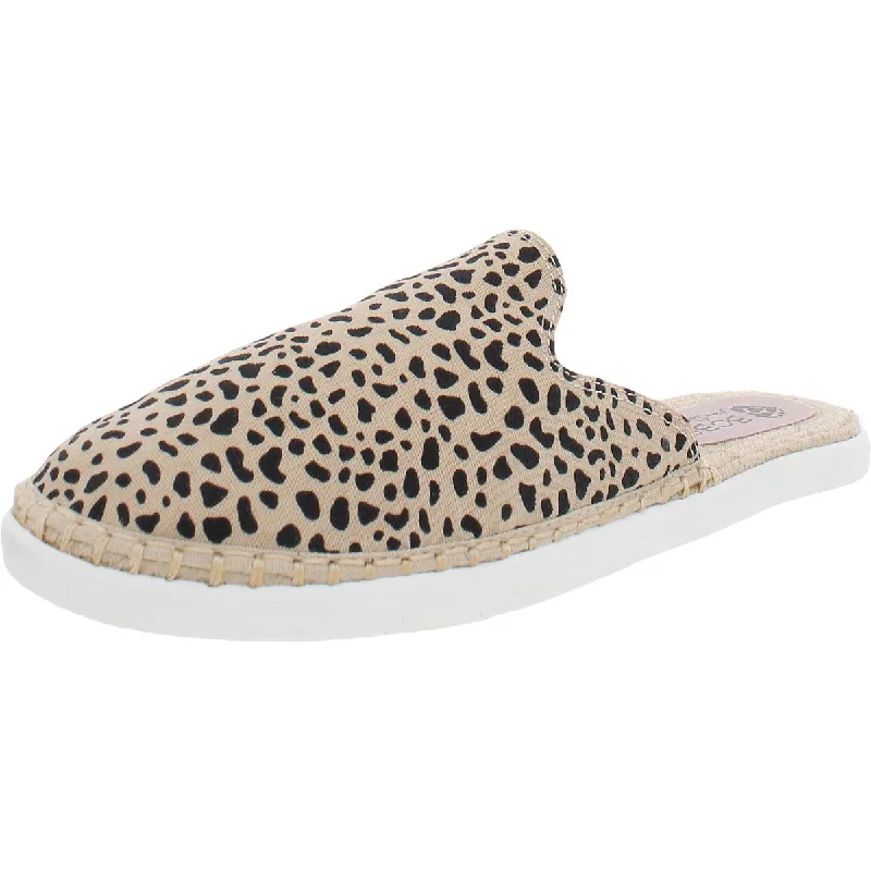 Flats with rhinestone design-BOBS From Skechers Womens City Shuffles-GATO SQUAD Canvas Slip-On Mules