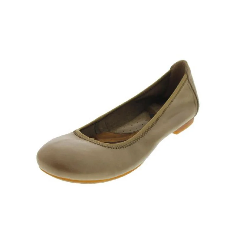 Flats for midtown feel-Born Womens Julianne Leather Contrast Trim Ballet Flats