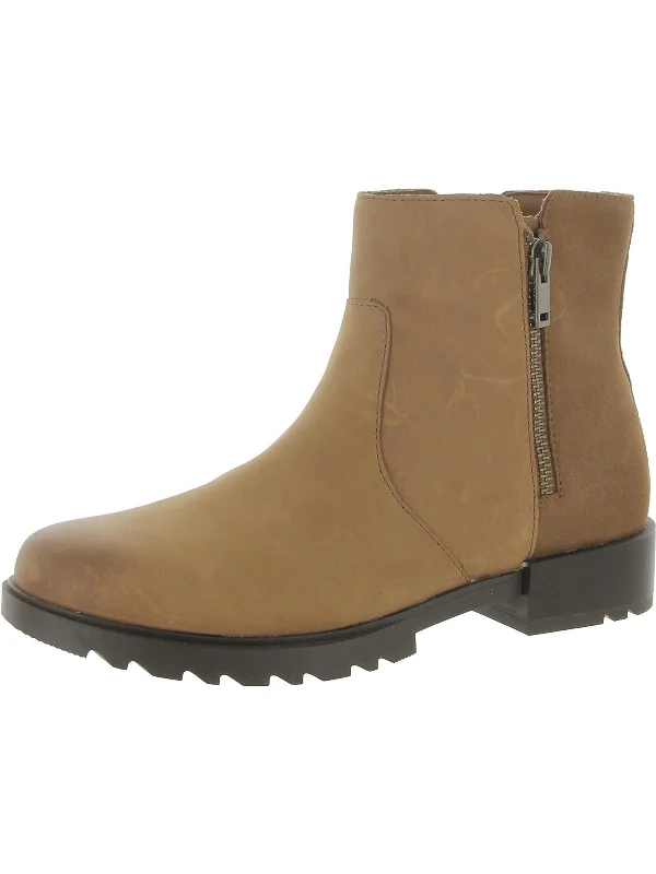 How to wear ankle boots with chinos-boots with stylish stitching-EMELIE II ZIP  Womens Faux Suede Casual Ankle Boots