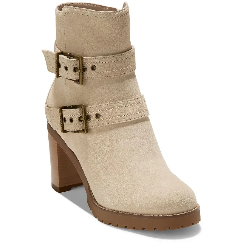 What are stylish ankle boots-boots with sweat wicking-Foster Womens Suede Booties Ankle Boots