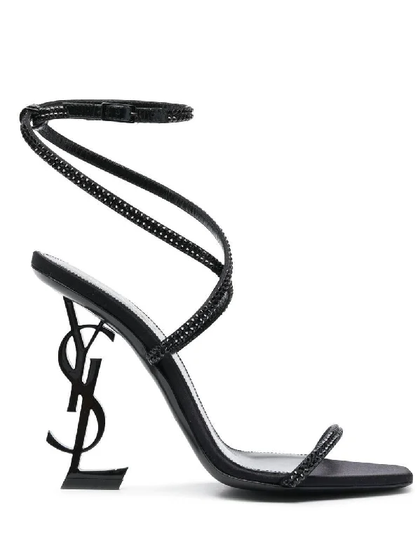 Sandals for weekend outings-SAINT LAURENT Opyum Logo Platform Sandals for Women