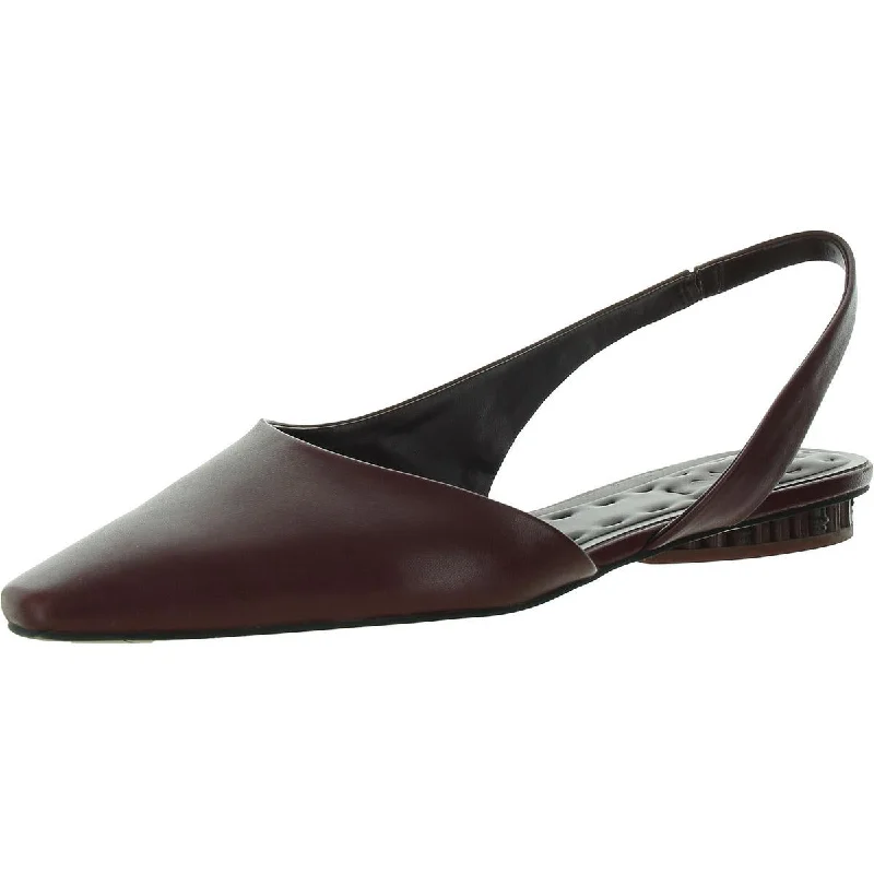 Flats with metallic style-Franco Sarto Womens Riva Leather Slingback D'Orsay