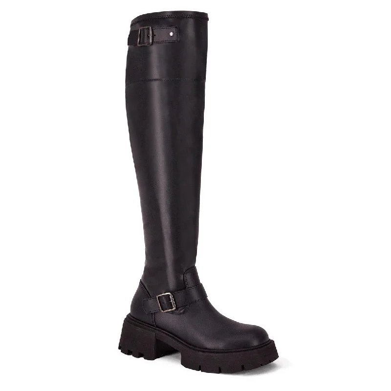 Andrea Women's Knee High Combat Boots