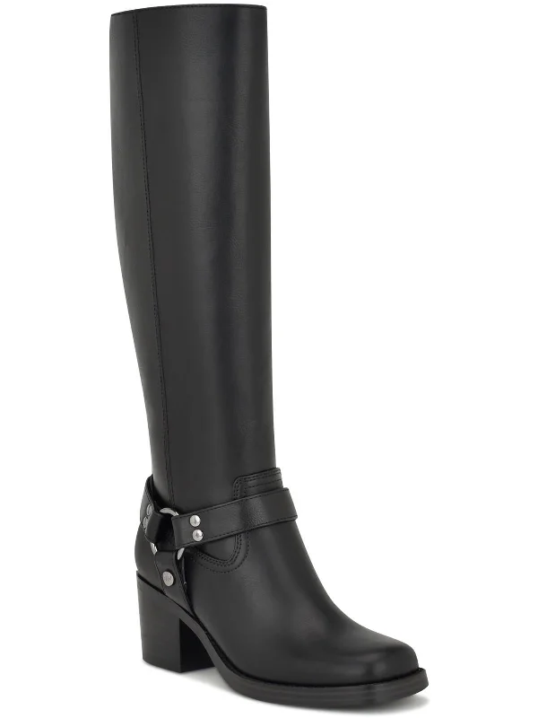 Koop 3 Womens Tall Faux Leather Knee-High Boots