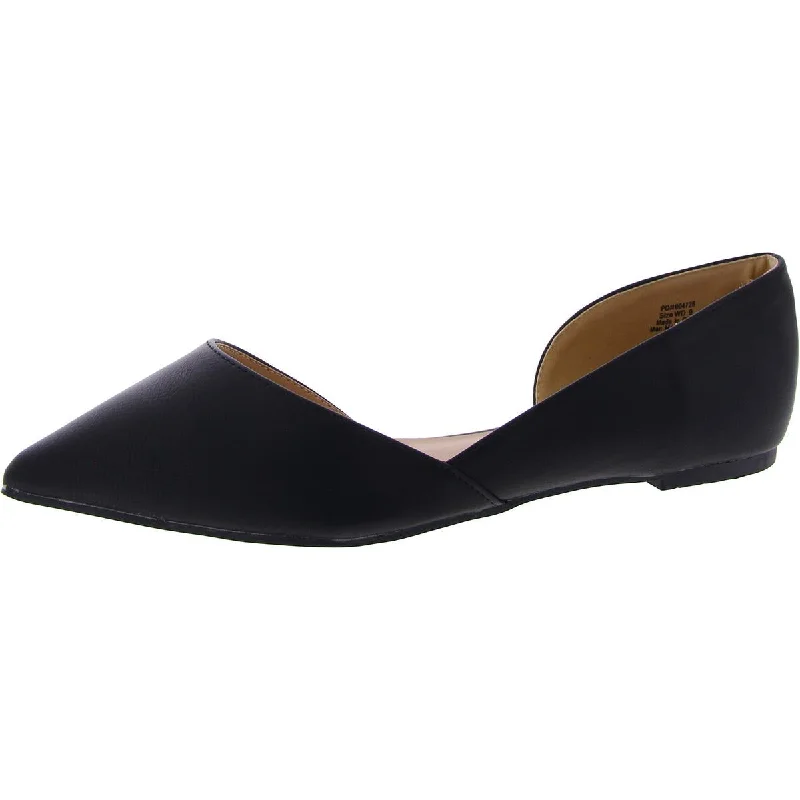 Flats with elastic style-Journee Collection Womens Comfort Insole Faux Leather Flat Shoes