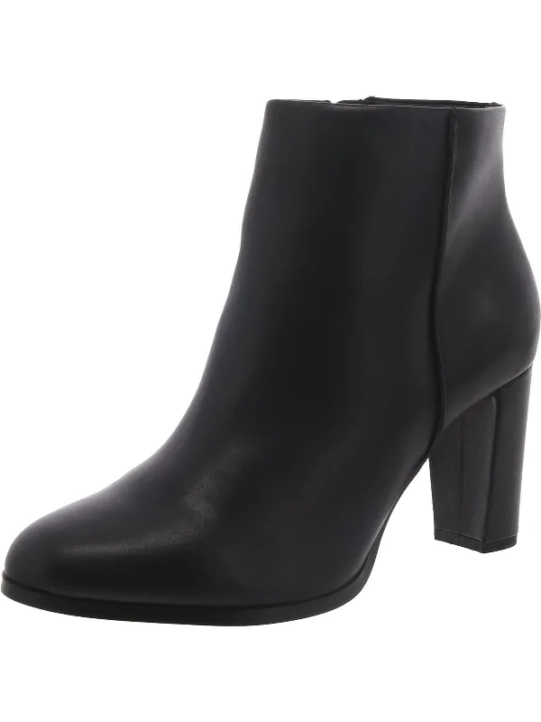 Best ankle boots for budget shoppers-timberland waterproof boots-Kaylin Fern Womens Leather Block Heel Ankle Boots