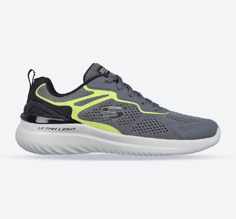 Athletic shoes with coffee breaksMen's Wide Fit Skechers 232674 2.0 - Andal Sneakers - Charcoal/Lime