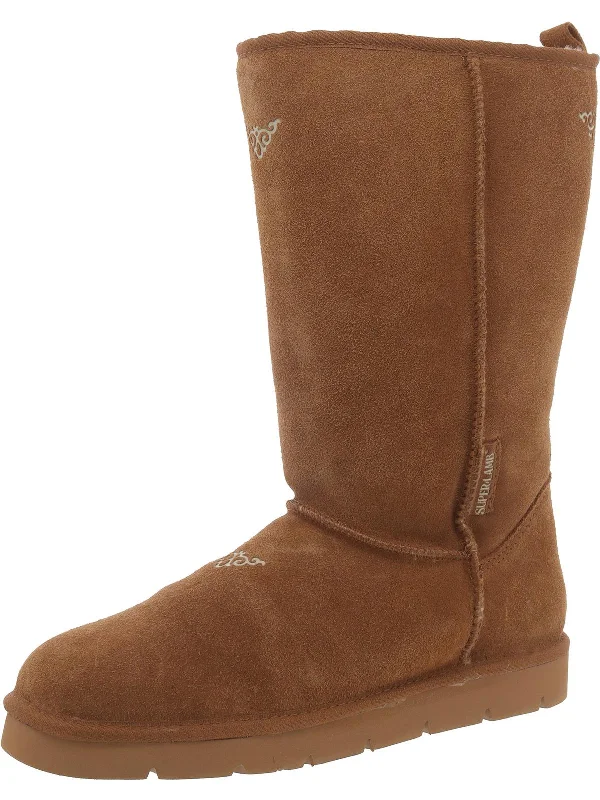 Argali 11" Womens Suede Pull On Mid-Calf Boots