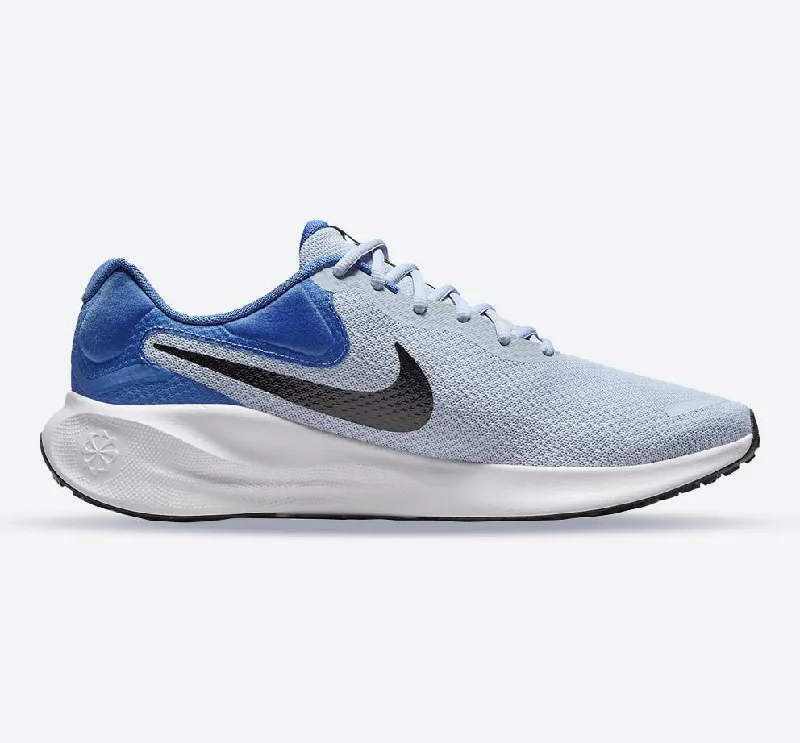 Athletic shoes with soft stepsMen's Wide Fit Nike FB8501-402 Revolution 7 Running Sneakers