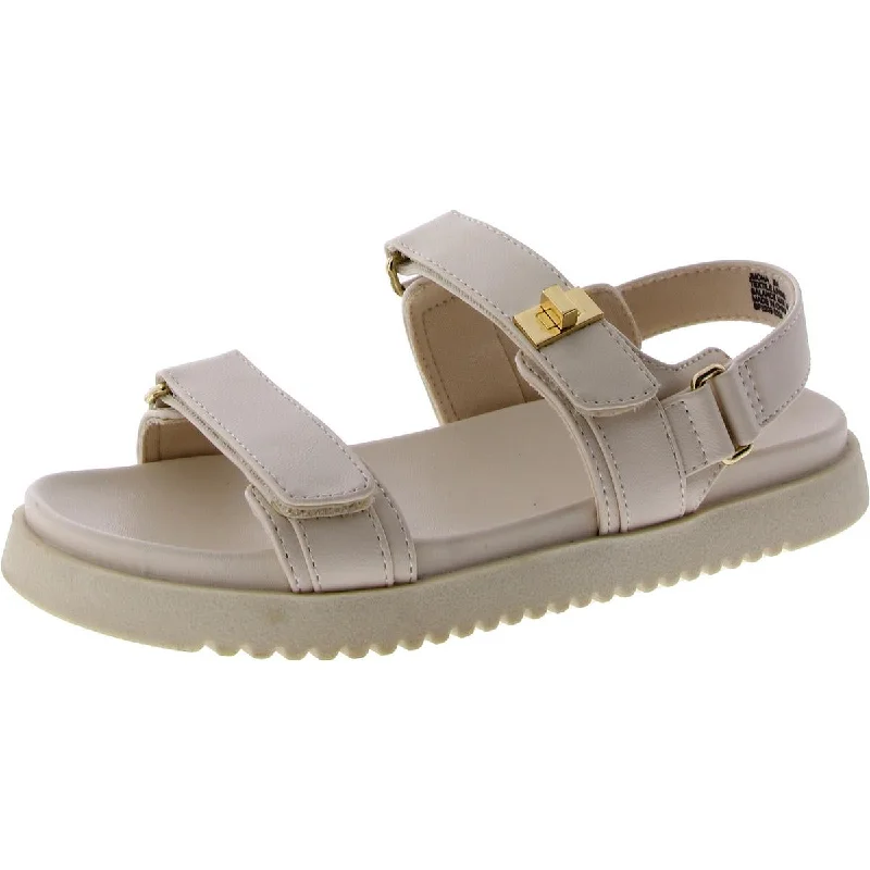 Sandals with premium leather padding-Steve Madden Girls Mona Little Kid Faux Leather Slingback Sandals