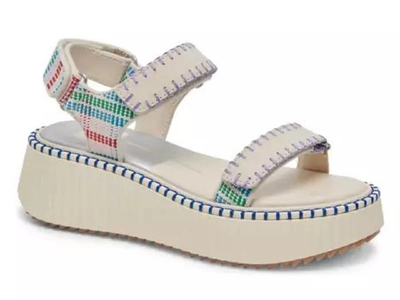 Sandals with breathable uppers-Dolce Vita: Debra in Ivory Multi Nubuck