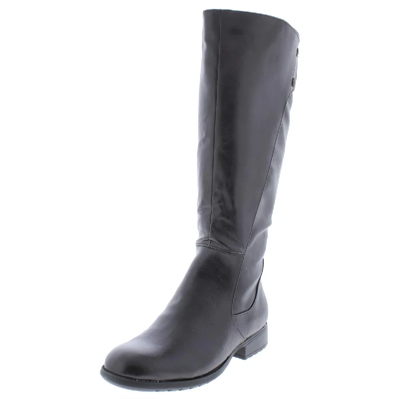 Xripley Womens Faux Leather Tall Riding Boots