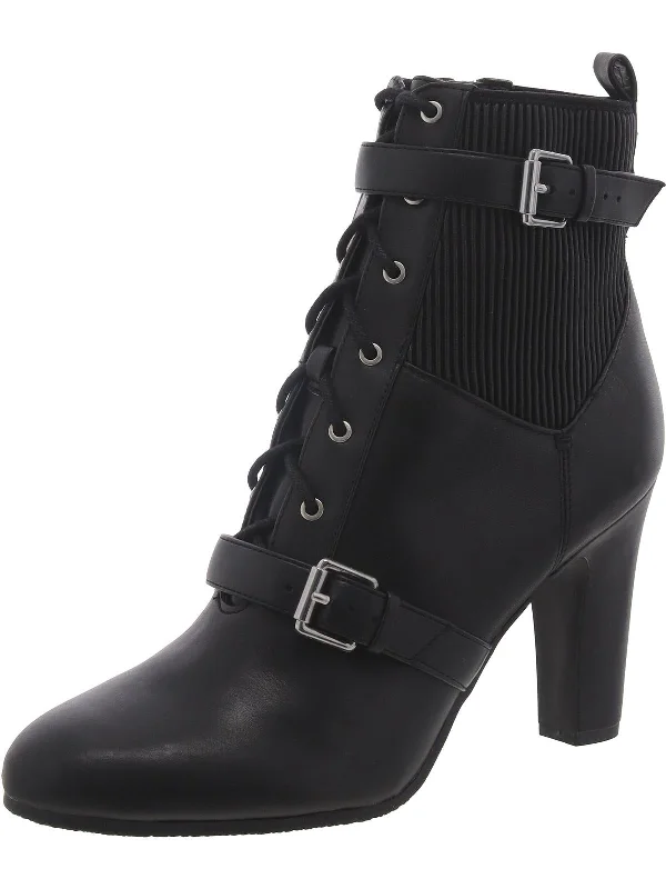 What are neat ankle boots-boots with low profile-Skylar Womens Zipper Block Heel Ankle Boots