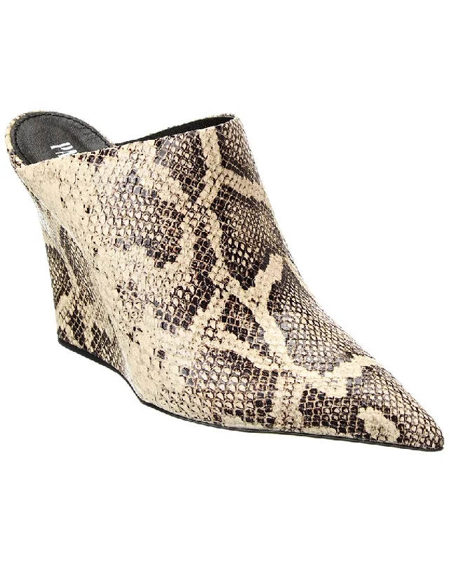 slippers with minimal balanceParis Texas Wanda Sabot Snake-Embossed Leather Mule