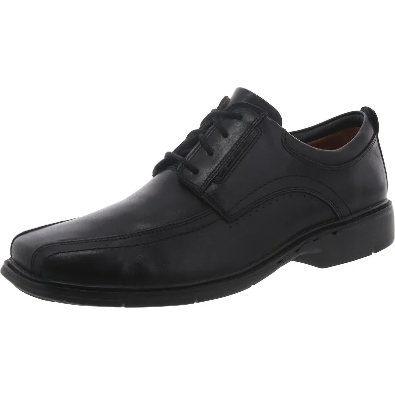 Unstructured by Clarks Mens Leather Lace-Up Loafers