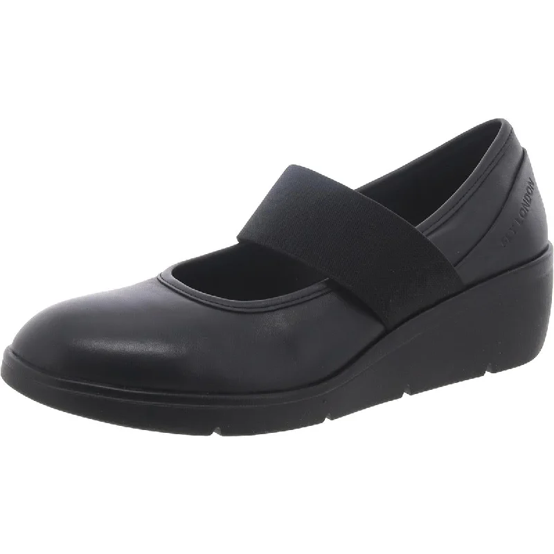 Flats with zipper design-FLY London Womens Nara 547 Leather Slip-On Mary Janes