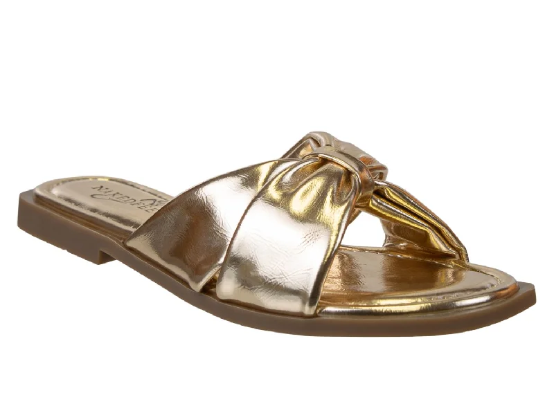 Sandals for beach outings-NAKED FEET - GOA in GOLD Flat Sandals