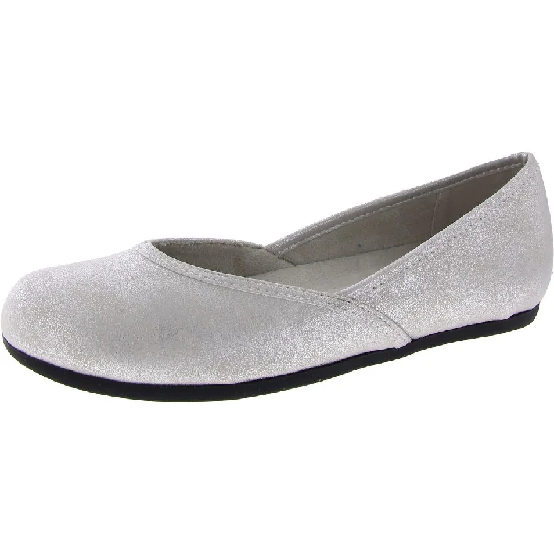 Flats with button toe-Easy Street Womens Tamar Slip On Casual Ballet Flats