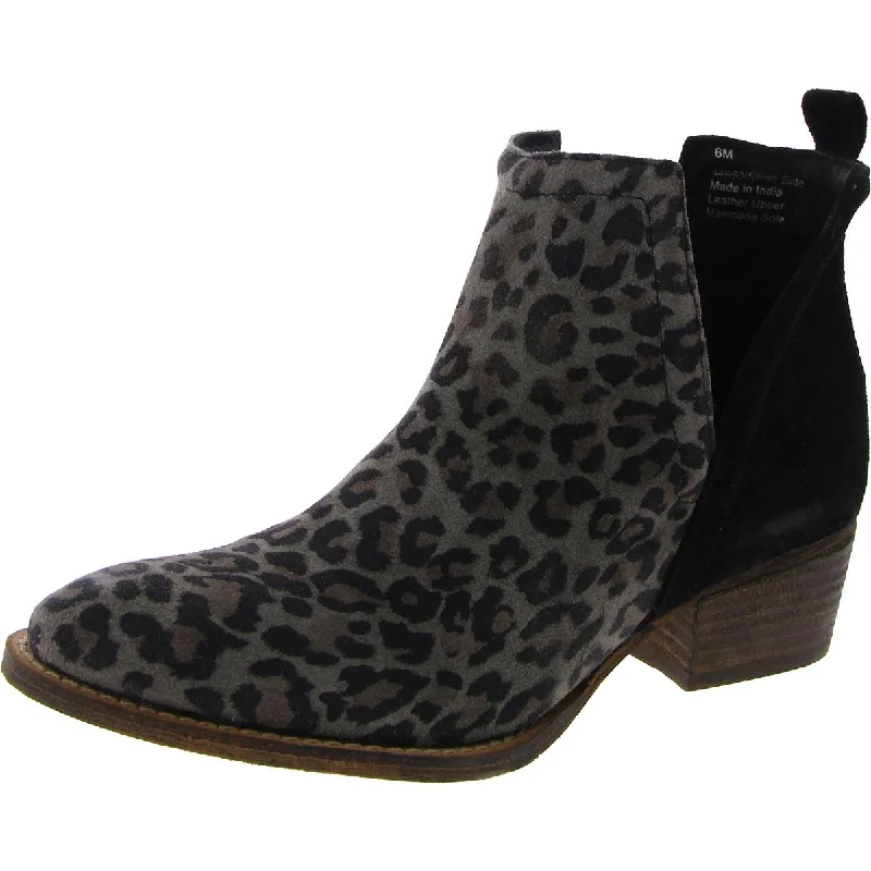 How to pair ankle boots with shirts-boots for holiday trips-Short Side Womens Leather Snake Print Ankle Boots